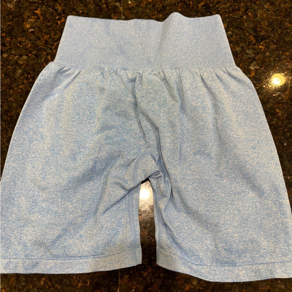 Amazon blue athletic scrunch shorts